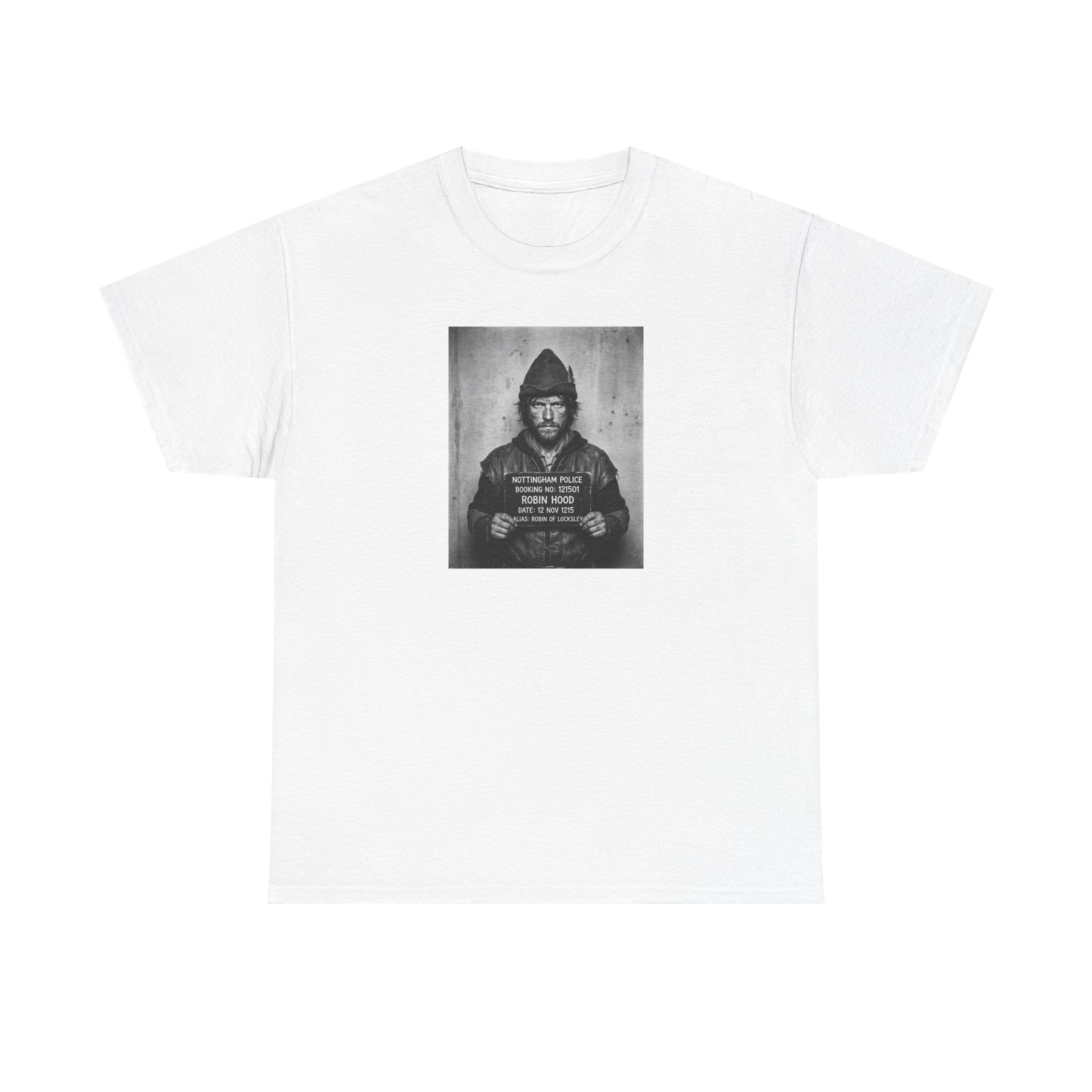 ROBIN HOOD - WHITE MUGSHOT TEE