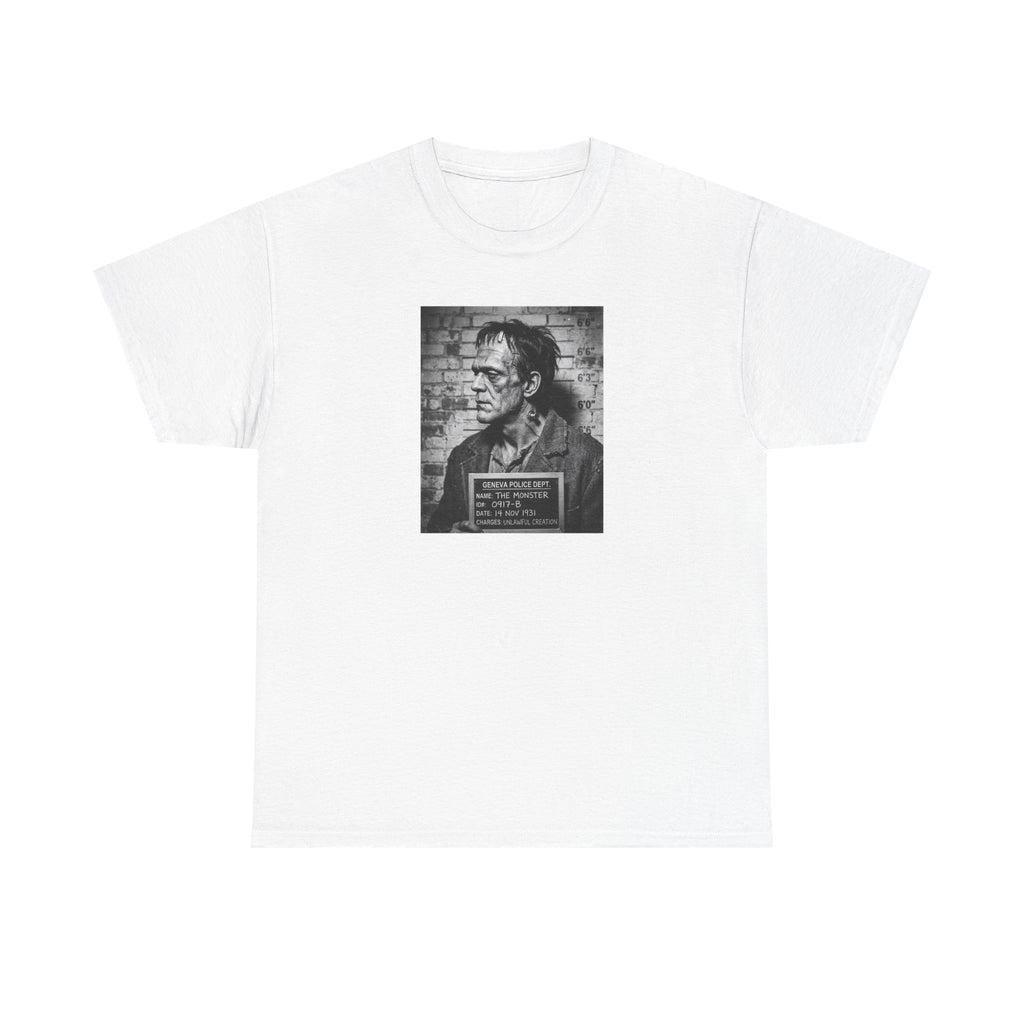 FRANKENSTEIN - WHITE MUGSHOT TEE