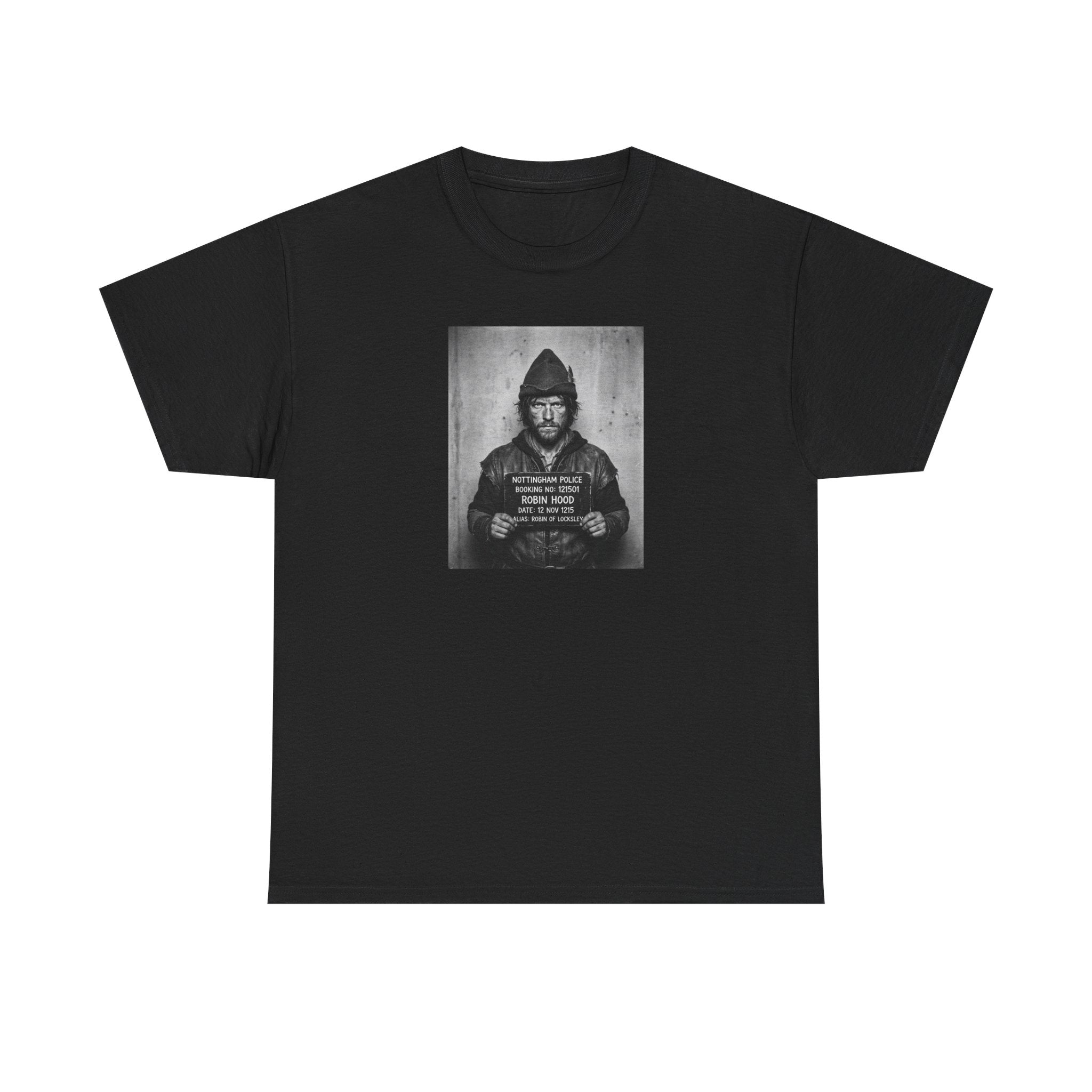 ROBIN HOOD - BLACK MUGSHOT TEE