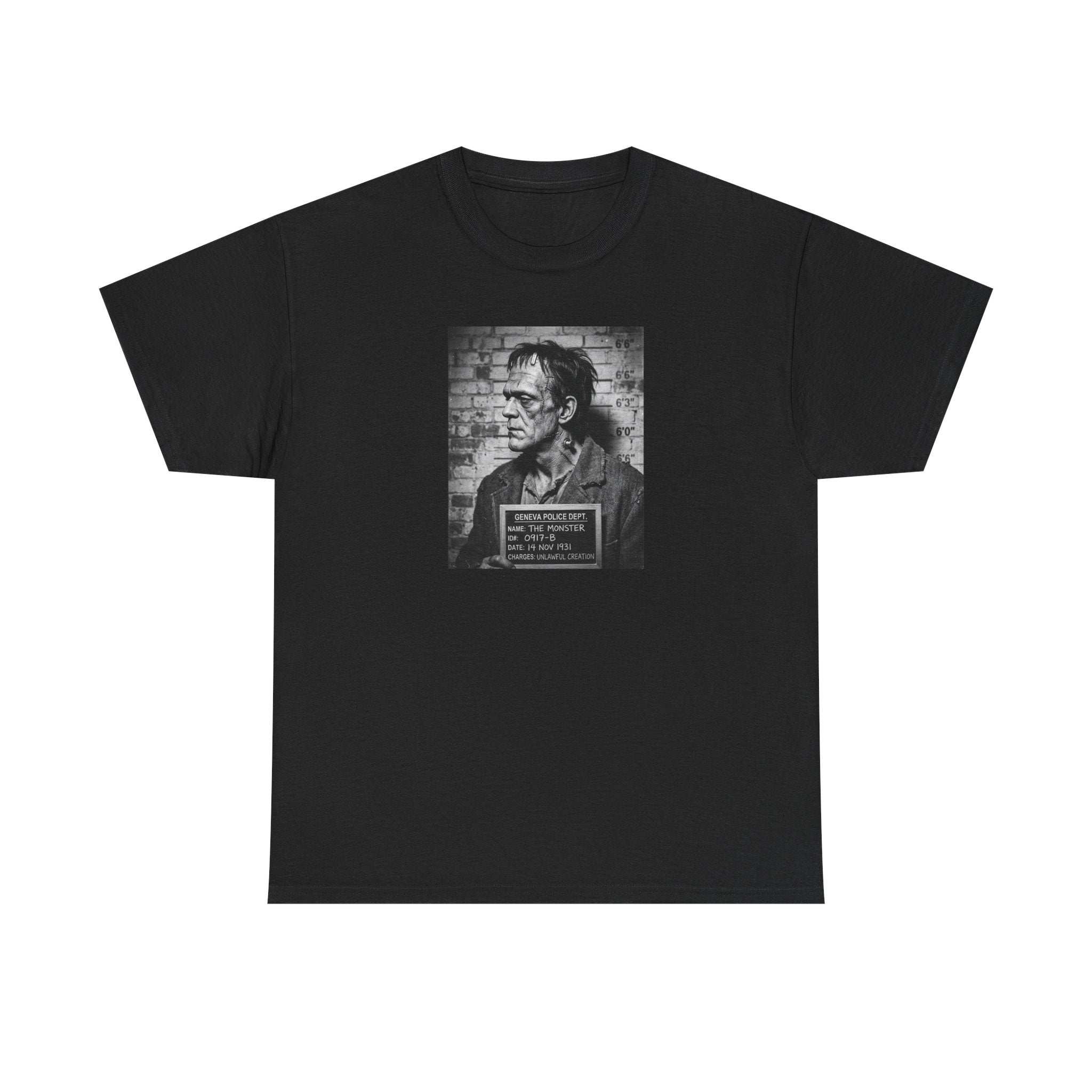FRANKENSTEIN - BLACK MUGSHOT TEE